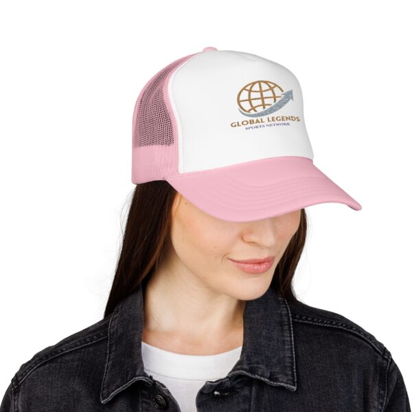 Global Legends Women's Embroidered Foam Trucker Hat, Stylish Cap for Outdoor Enthusiasts, Perfect for Events, Travel, Gifts, Sportswear, Global Legends Design - Image 4