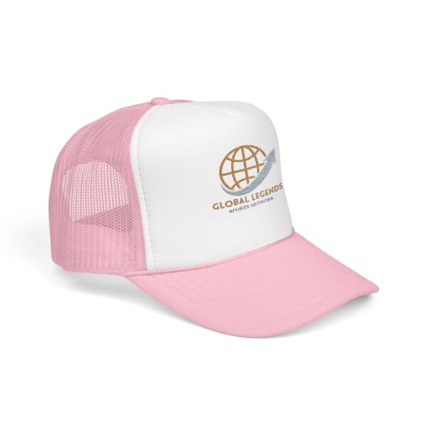 Global Legends Women's Embroidered Foam Trucker Hat, Stylish Cap for Outdoor Enthusiasts, Perfect for Events, Travel, Gifts, Sportswear, Global Legends Design - Image 3