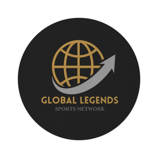 Global Legends Round Rug, Sports Home Decor, Modern Area Rug, Circle Rug for Living Room, Unique Gift for Sports Lovers
