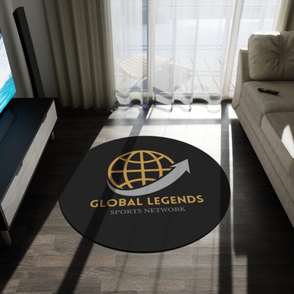 Global Legends Round Rug, Sports Home Decor, Modern Area Rug, Circle Rug for Living Room, Unique Gift for Sports Lovers - Image 3