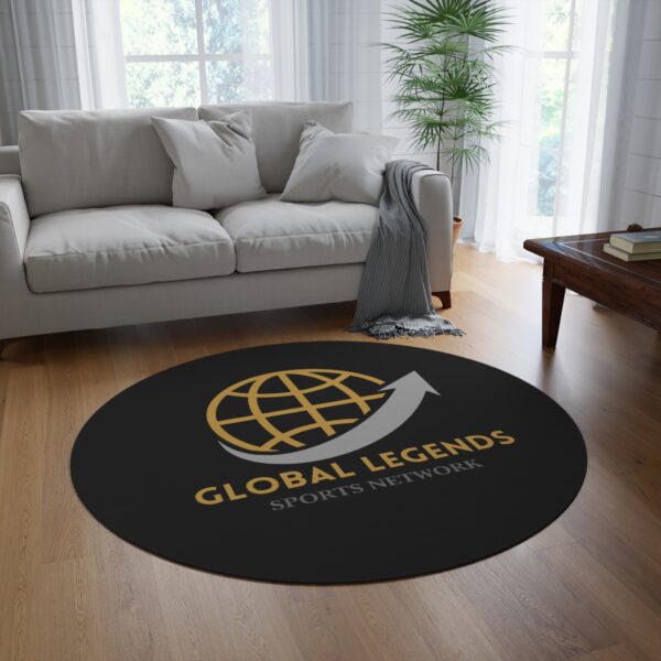 Global Legends Round Rug, Sports Home Decor, Modern Area Rug, Circle Rug for Living Room, Unique Gift for Sports Lovers - Image 4
